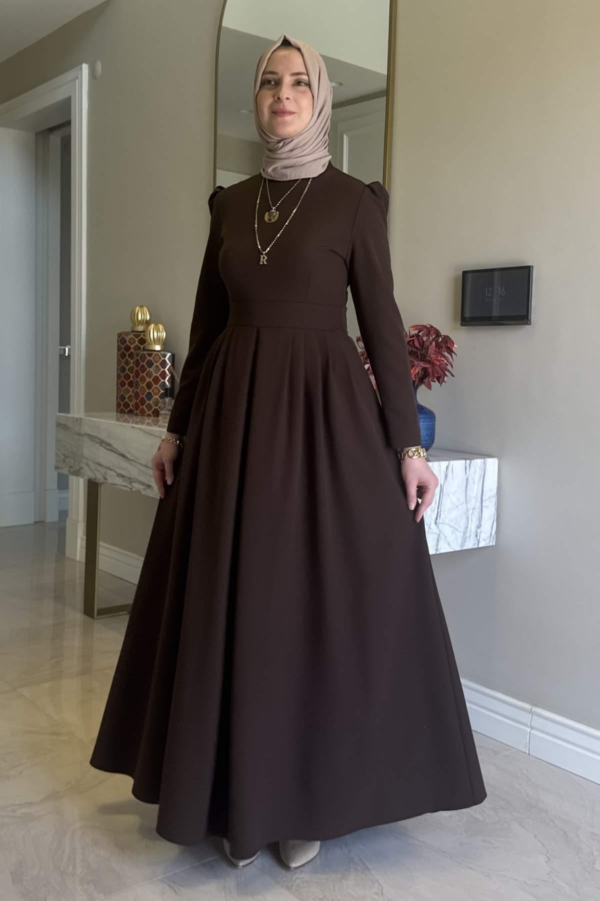 Rose Elbise Mürdüm | Rabia Şamlı | Tesettür Giyim, Elbise ve Kadın Giyim Modası