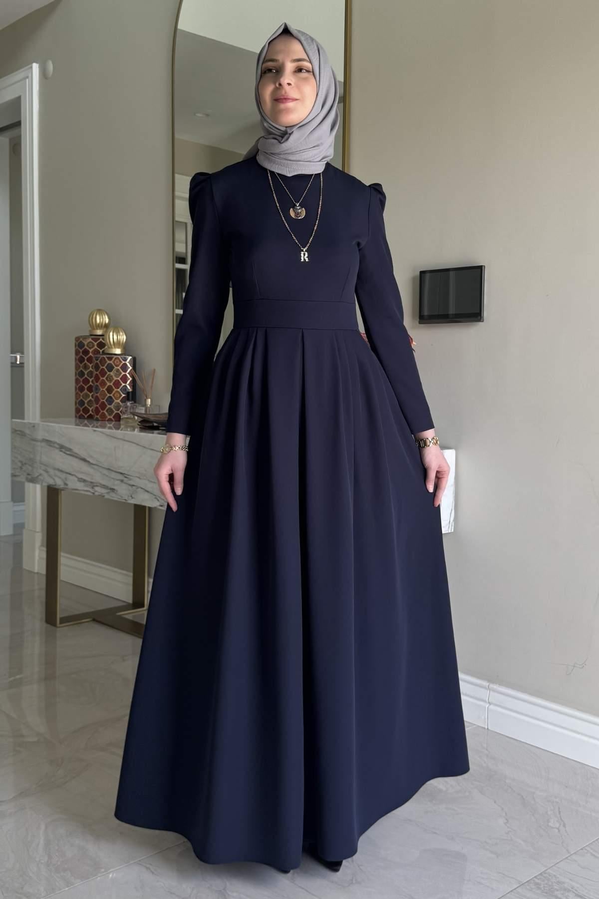 Rose Elbise Mürdüm | Rabia Şamlı | Tesettür Giyim, Elbise ve Kadın Giyim Modası