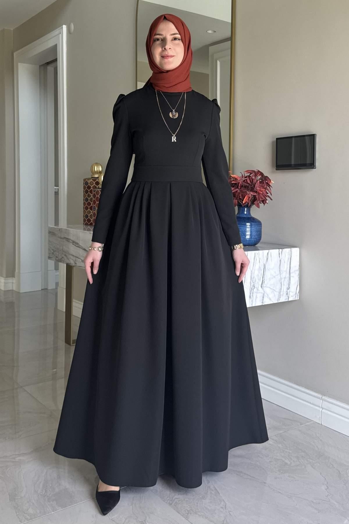 Rose Elbise Mürdüm | Rabia Şamlı | Tesettür Giyim, Elbise ve Kadın Giyim Modası