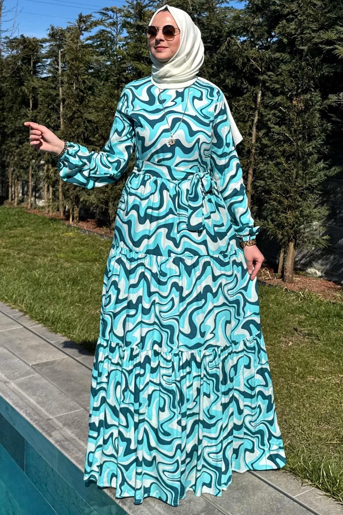 Hürrem Elbise Saks | Rabia Şamlı | Tesettür Giyim, Elbise ve Kadın Giyim Modası