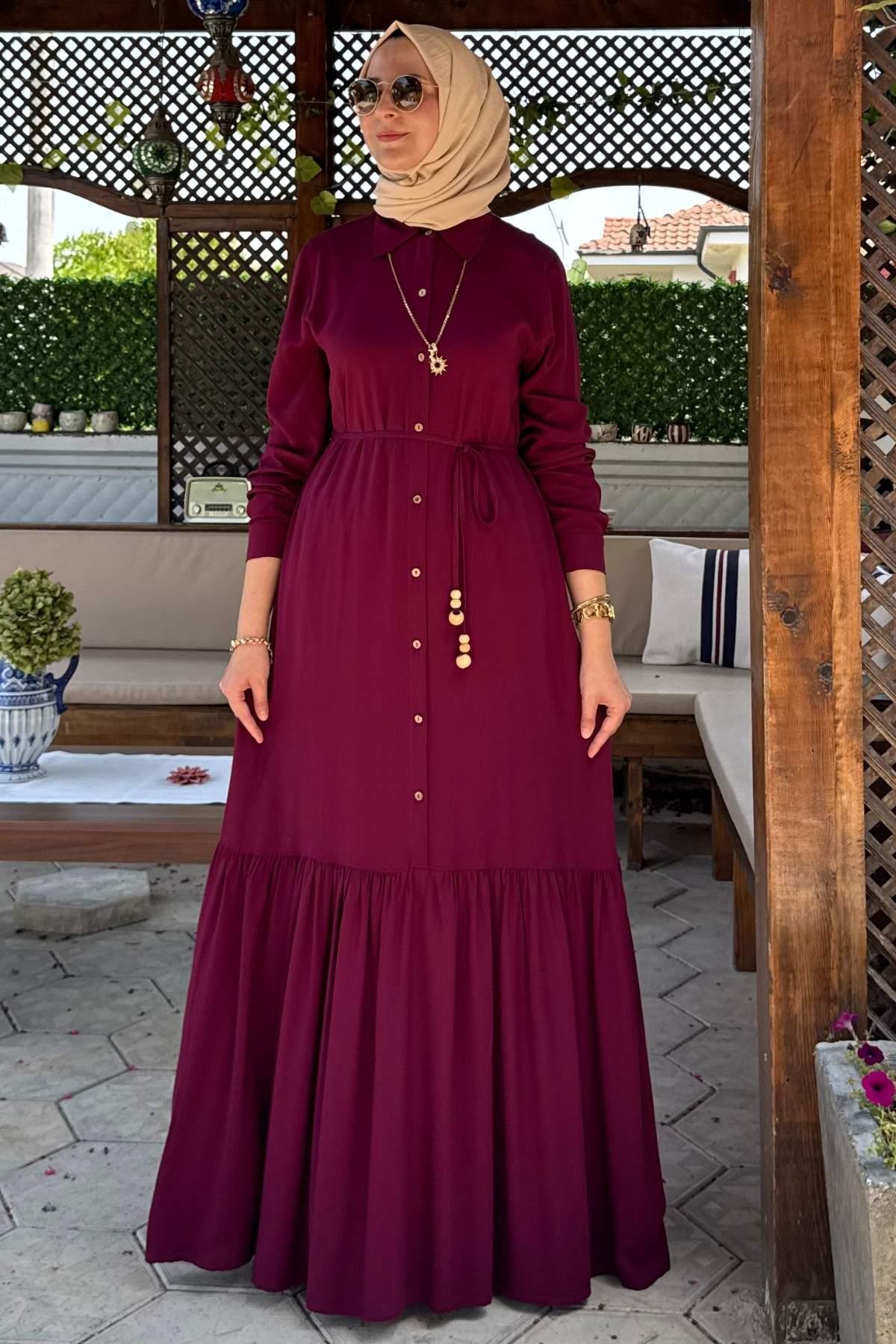 Süreyya Gömlek Elbise Sarı | Rabia Şamlı | Tesettür Giyim, Elbise ve Kadın Giyim Modası