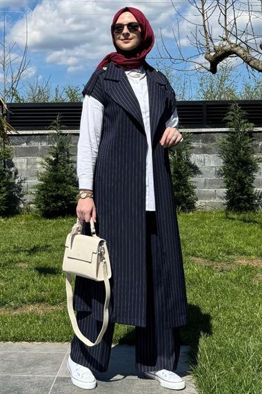 Apoletli Siyah Yelek | Rabia Şamlı | Tesettür Giyim, Elbise ve Kadın Giyim Modası