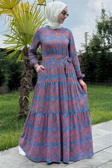 Nehir Elbise Saks | Rabia Şamlı | Tesettür Giyim, Elbise ve Kadın Giyim Modası