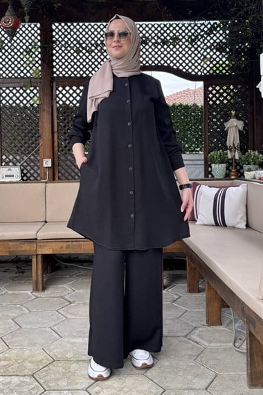 Başak Pantolonlu Takım Taş | Rabia Şamlı | Tesettür Giyim, Elbise ve Kadın Giyim Modası