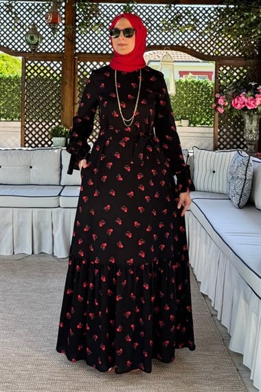 Nehir Elbise Saks | Rabia Şamlı | Tesettür Giyim, Elbise ve Kadın Giyim Modası