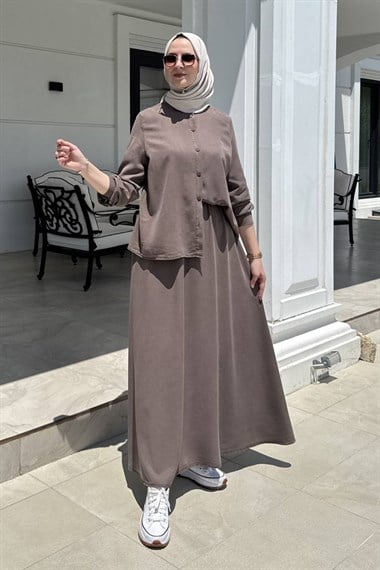 Ezgi Pantolonlu Takım Bordo | Rabia Şamlı | Tesettür Giyim, Elbise ve Kadın Giyim Modası