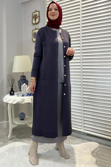 İkra Turuncu Triko Hırka - Rabia Şamlı | Tesettür Giyim, Elbise ve Kadın Giyim Modası