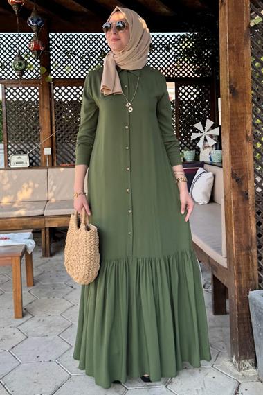Süreyya Gömlek Elbise Bordo | Rabia Şamlı | Tesettür Giyim, Elbise ve Kadın Giyim Modası