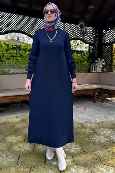 Ecem Triko Elbise Haki | Rabia Şamlı | Tesettür Giyim, Elbise ve Kadın Giyim Modası