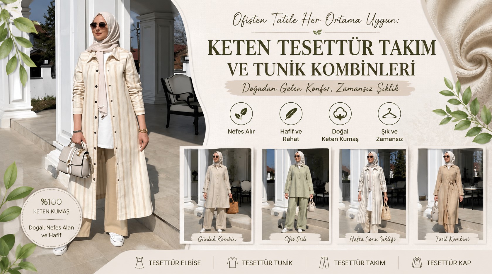 Tesettür giyim,Keten kumaş