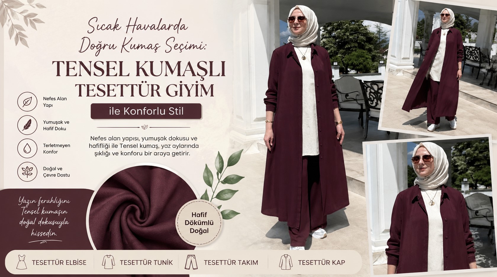 Tesettür,Tesettür giyim,Tensel,Yaz