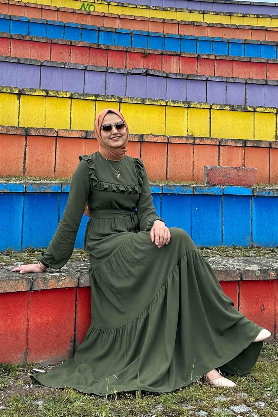 Bade Haki Elbise | Rabia Şamlı | Tesettür Giyim, Elbise ve Kadın Giyim  Modası