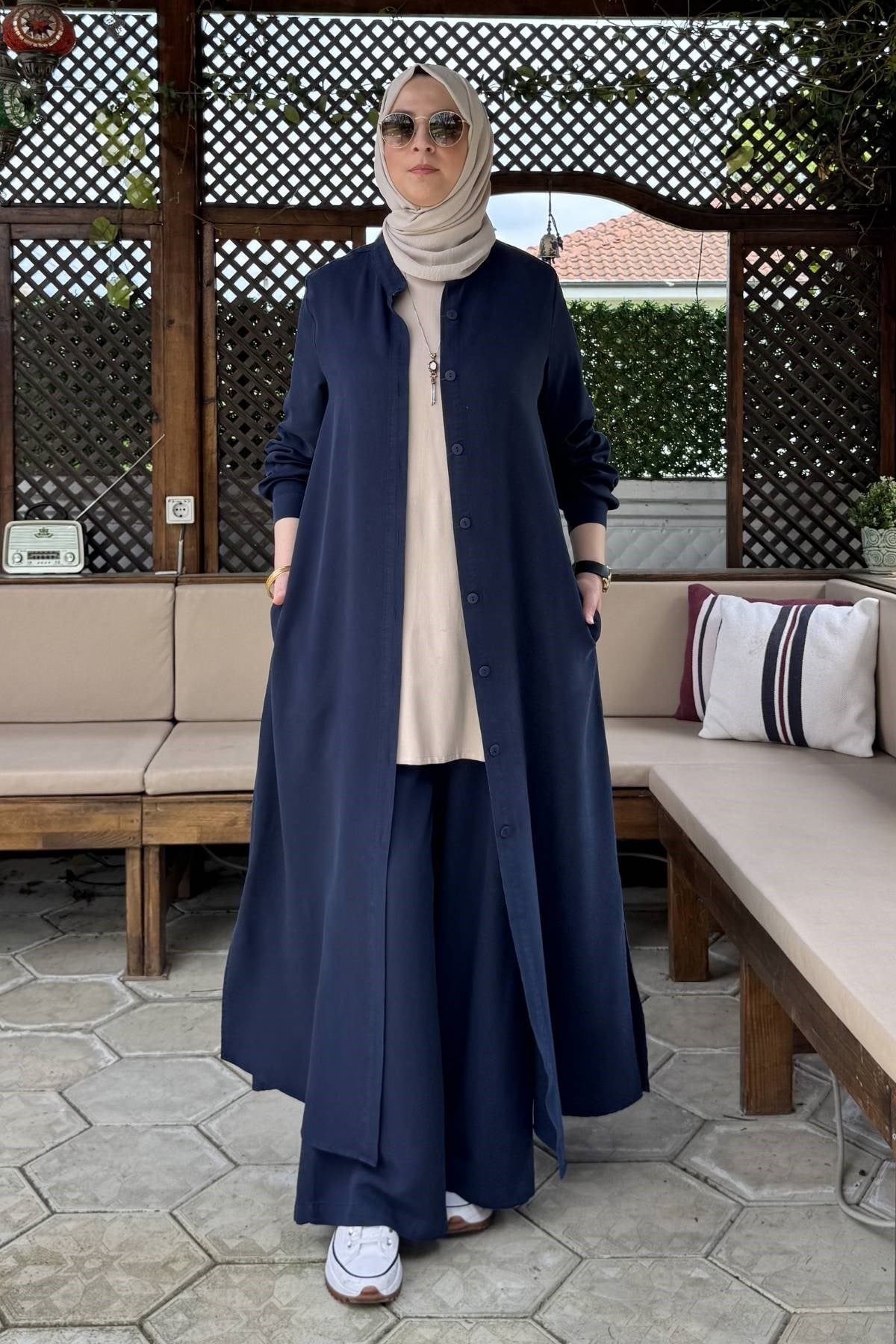 İpek Modal Takım Lacivert | Rabia Şamlı | Tesettür Giyim, Elbise ve Kadın Giyim Modası