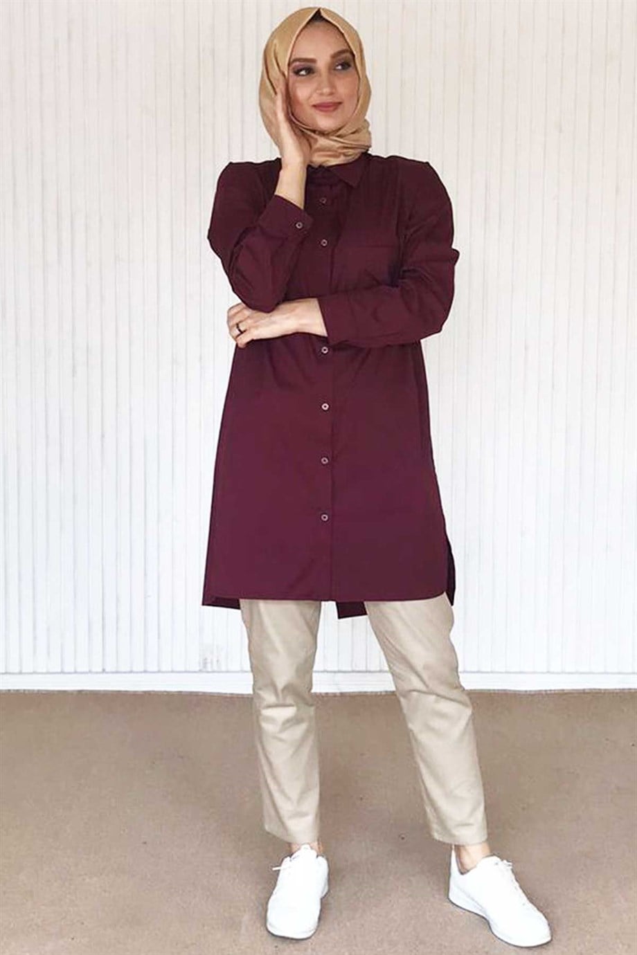 Basic Bordo Gömlek