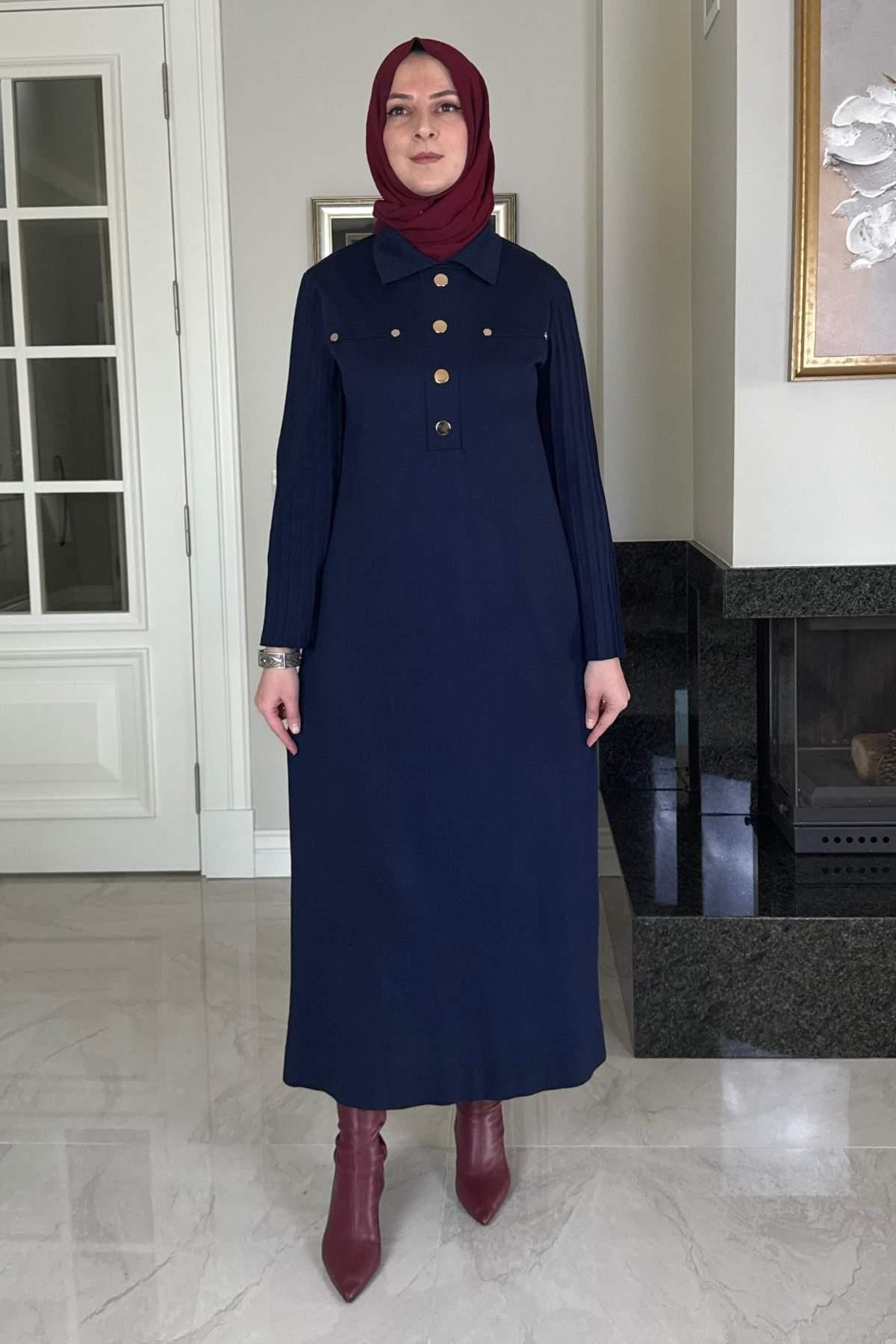 Beste Triko Elbise Lacivert