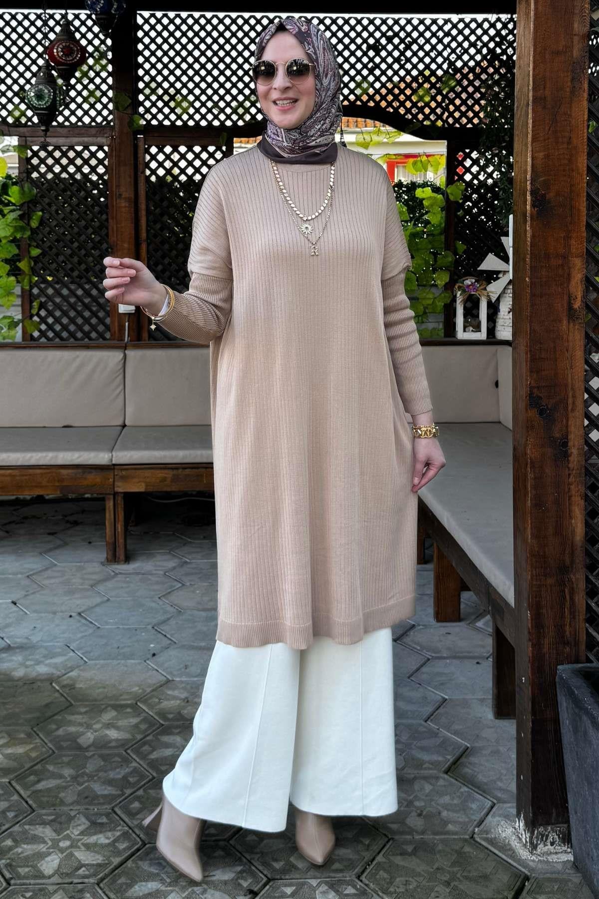 Dora Triko Tunik Siyah | Rabia Şamlı | Tesettür Giyim, Elbise ve Kadın Giyim Modası