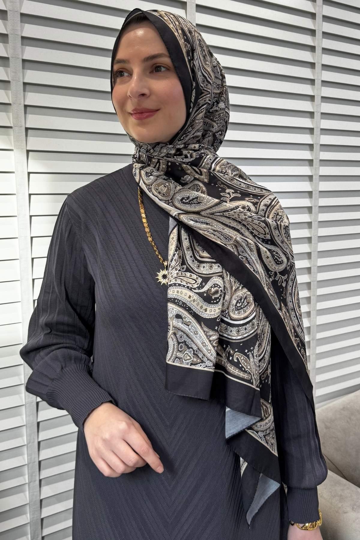 Etro Desenli Pamuk Şal B11 | Rabia Şamlı | Tesettür Giyim, Elbise ve Kadın Giyim Modası