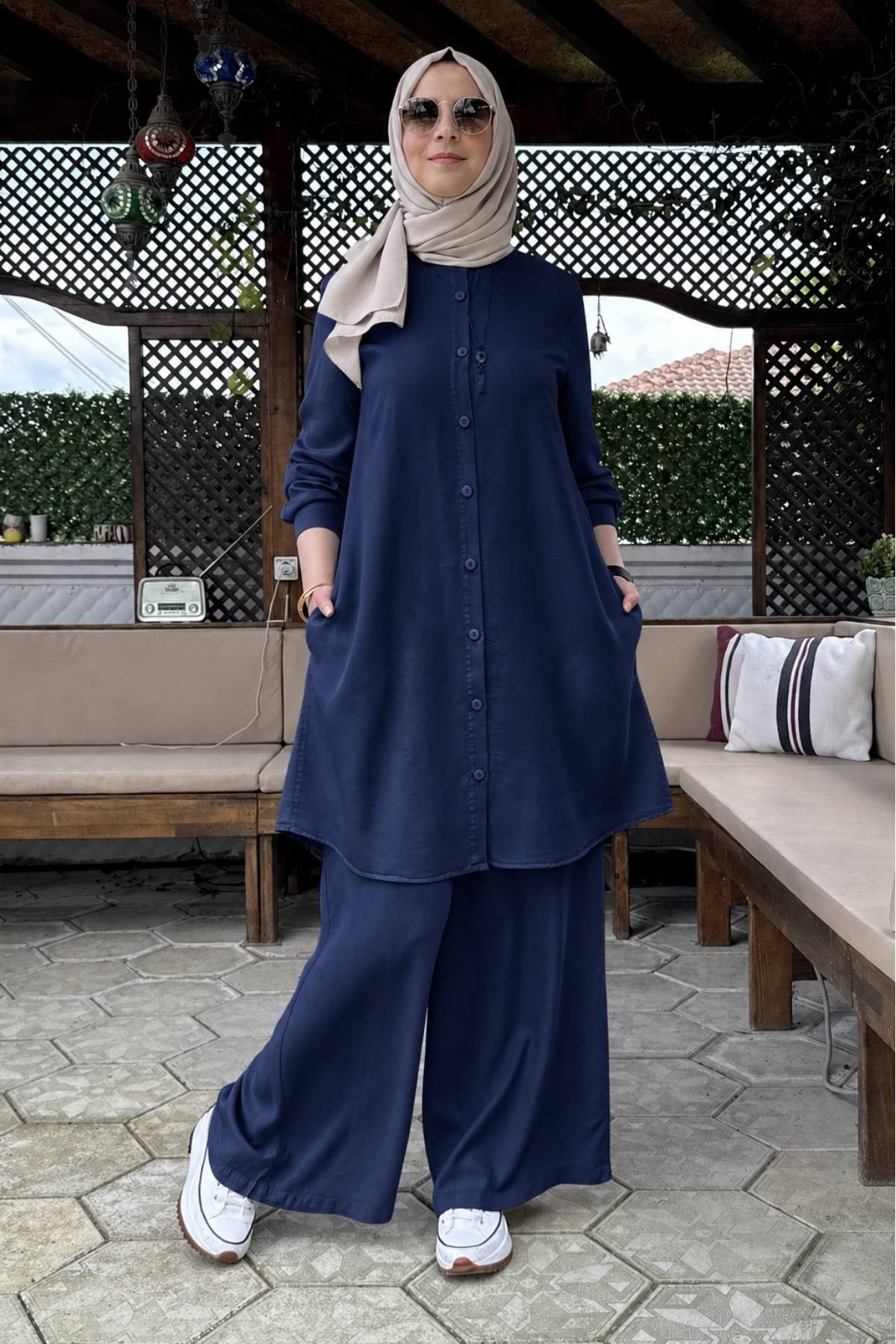 Ezgi Pantolonlu Takım Siyah | Rabia Şamlı | Tesettür Giyim, Elbise ve Kadın Giyim Modası