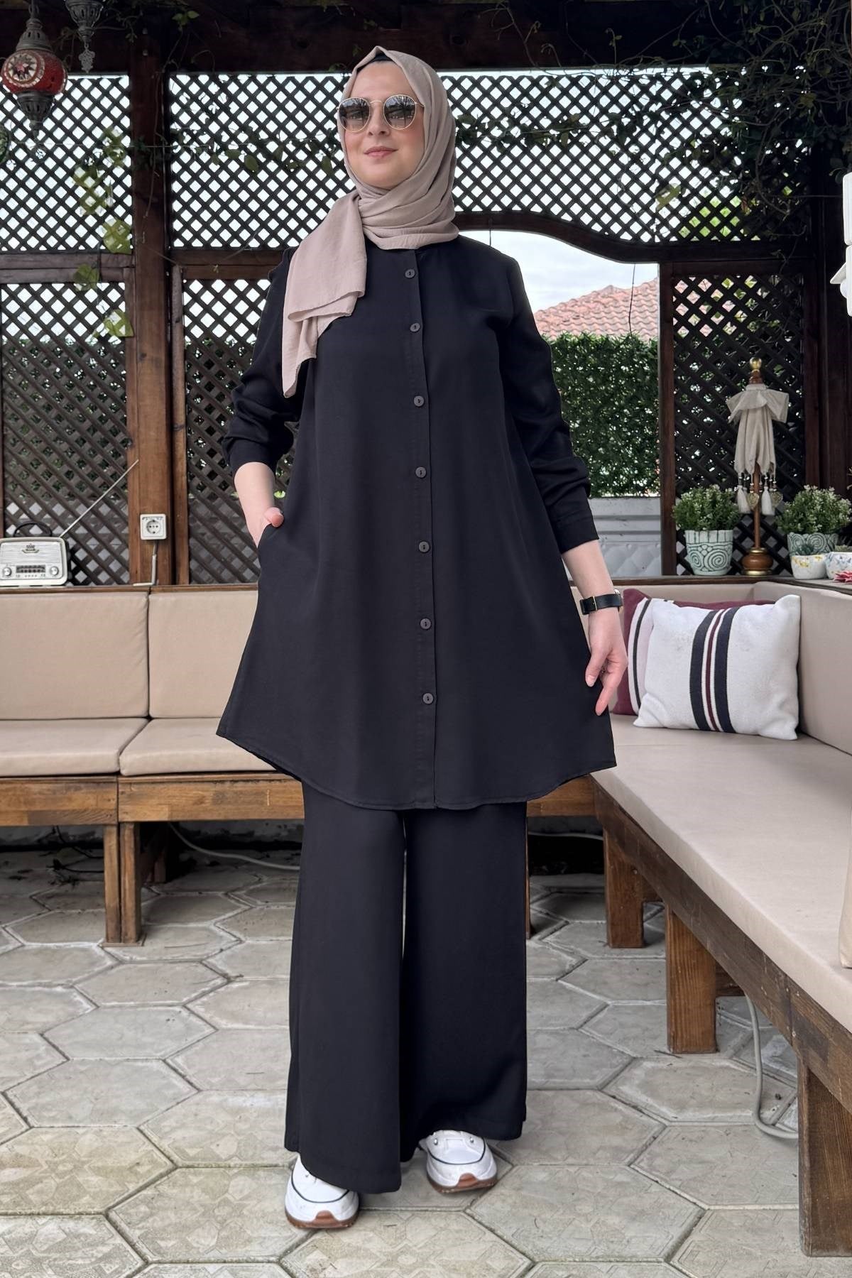 Başak Pantolonlu Takım Taş | Rabia Şamlı | Tesettür Giyim, Elbise ve Kadın Giyim Modası