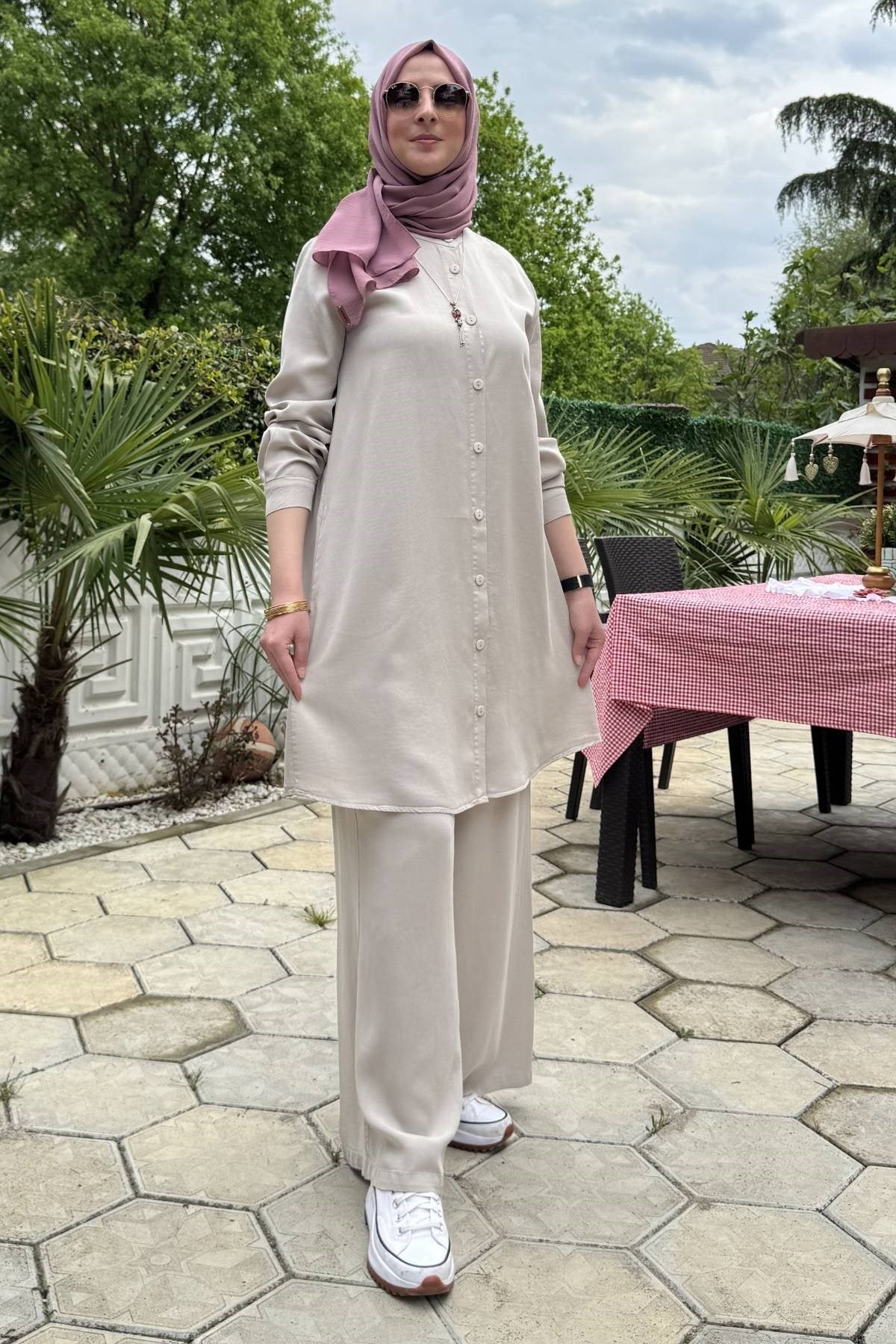 Başak Pantolonlu Takım Taş | Rabia Şamlı | Tesettür Giyim, Elbise ve Kadın Giyim Modası