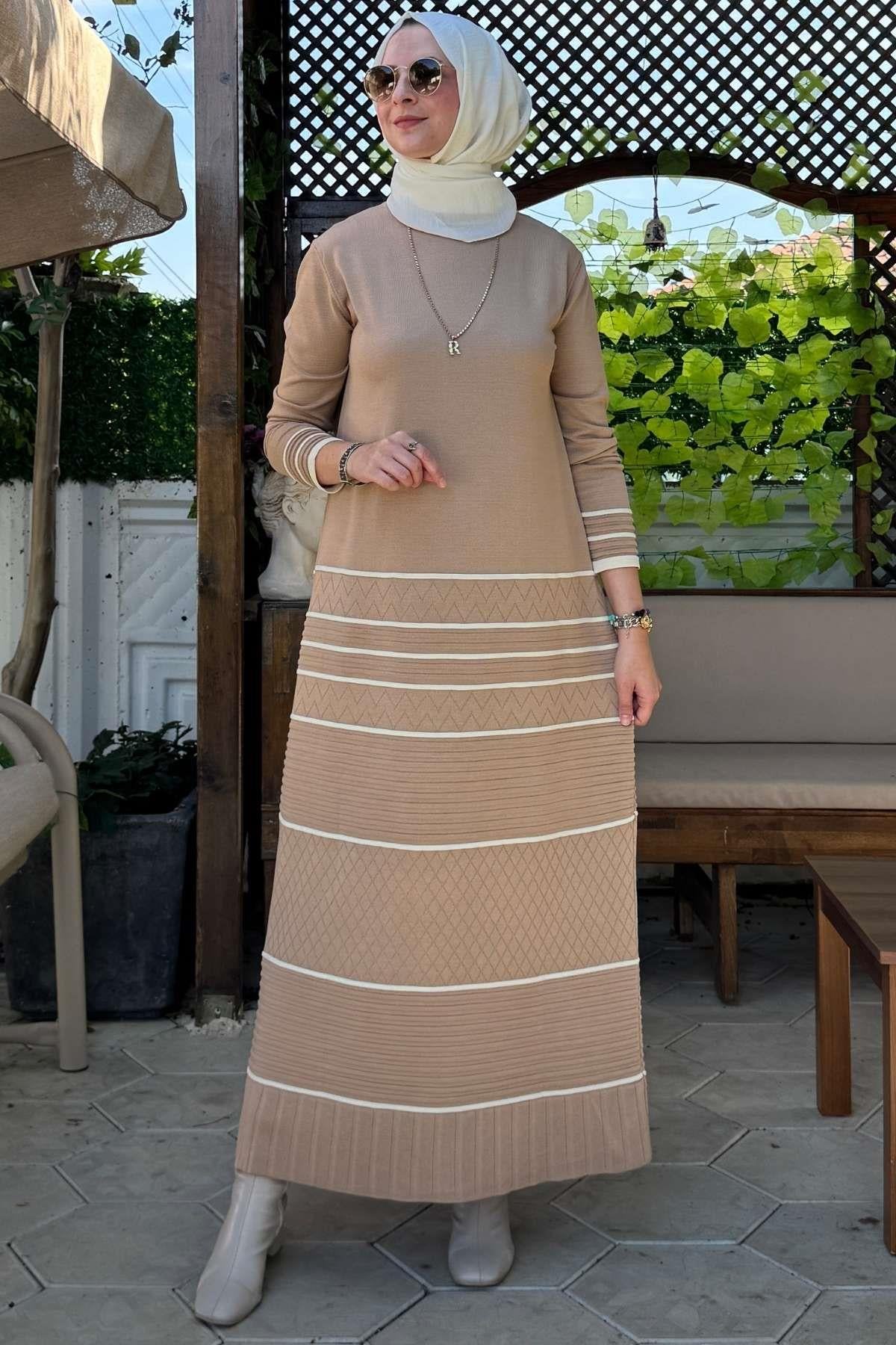 Rüya Taş Triko Elbise | Rabia Şamlı | Tesettür Giyim, Elbise ve Kadın Giyim Modası