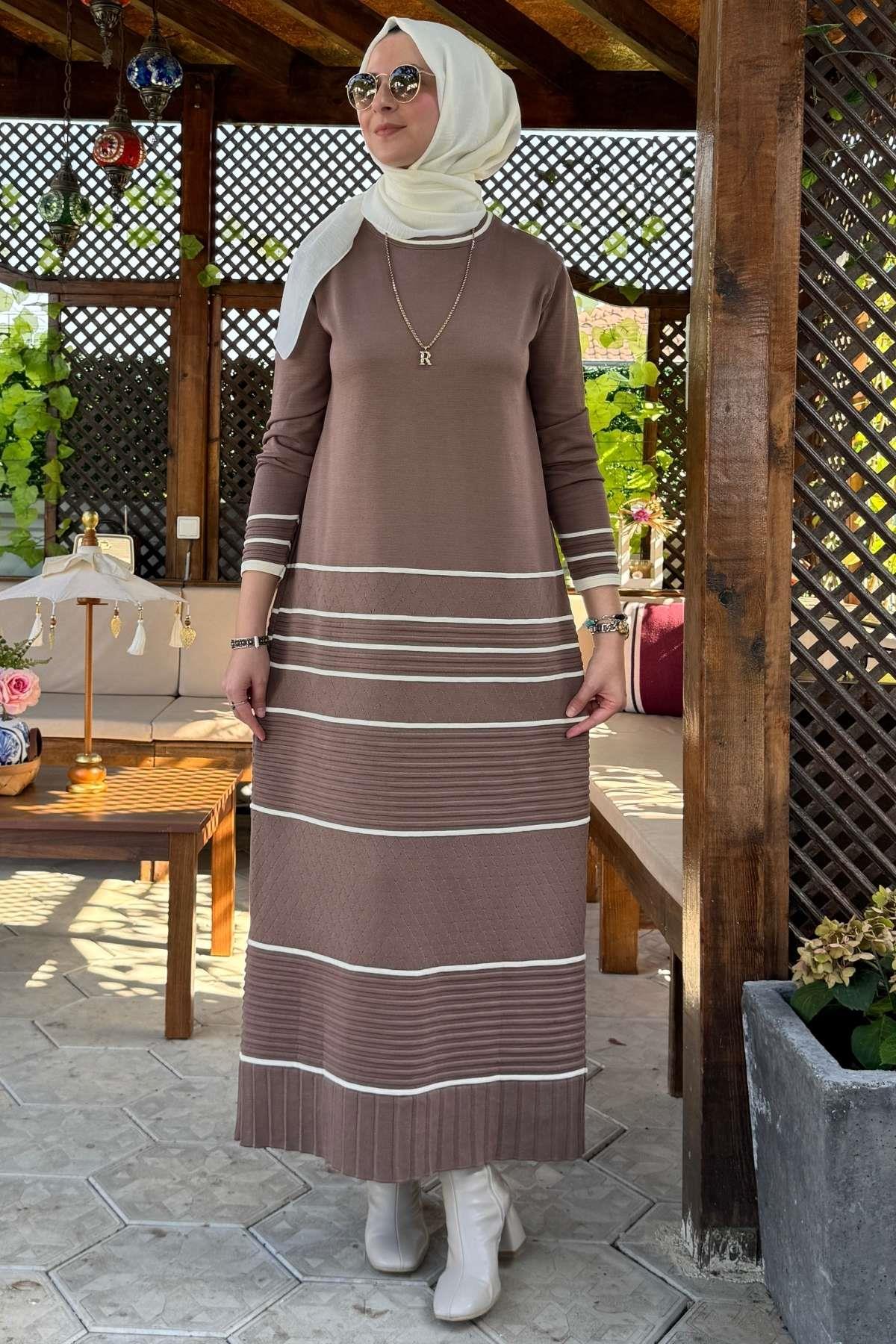 Rüya Taş Triko Elbise | Rabia Şamlı | Tesettür Giyim, Elbise ve Kadın Giyim Modası
