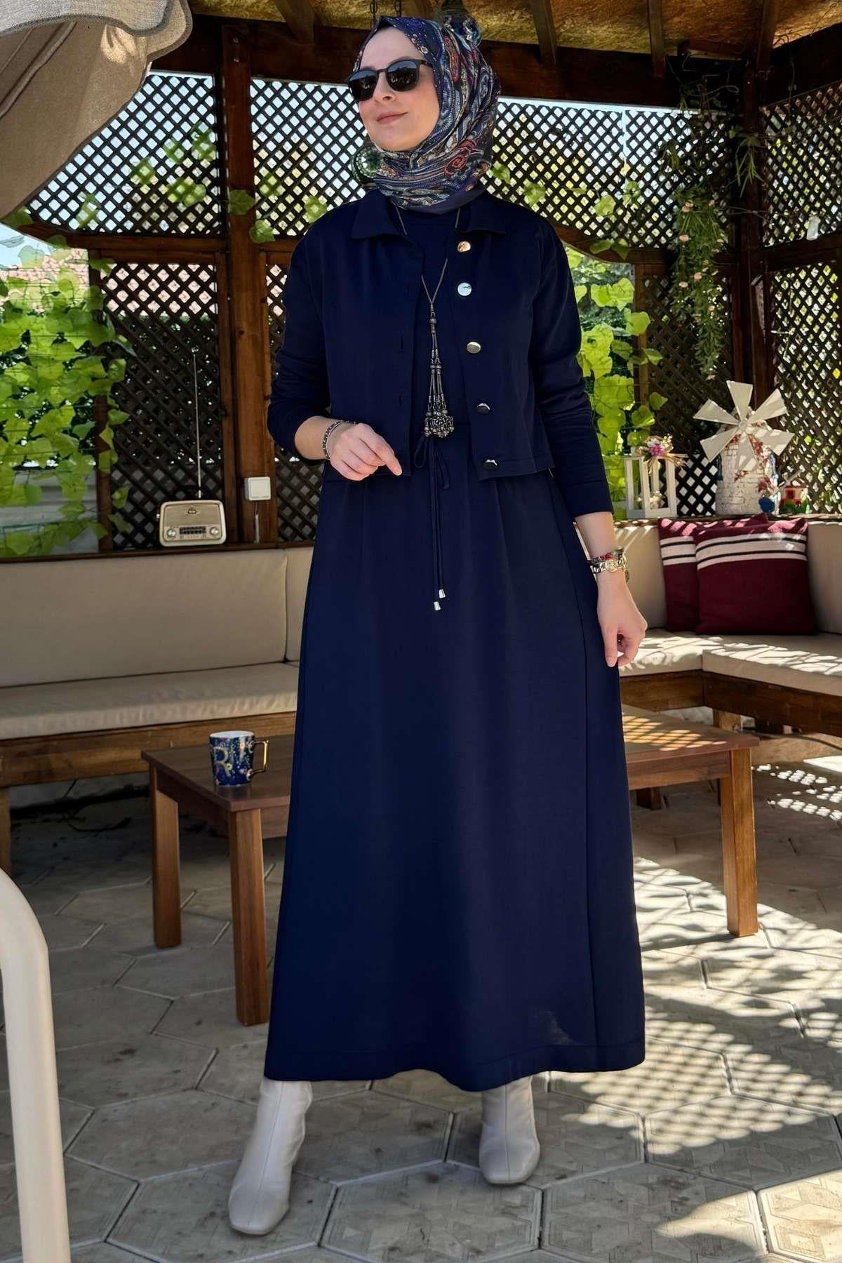 Nisan Simli Triko Elbise Sütlü Kahve | Rabia Şamlı
