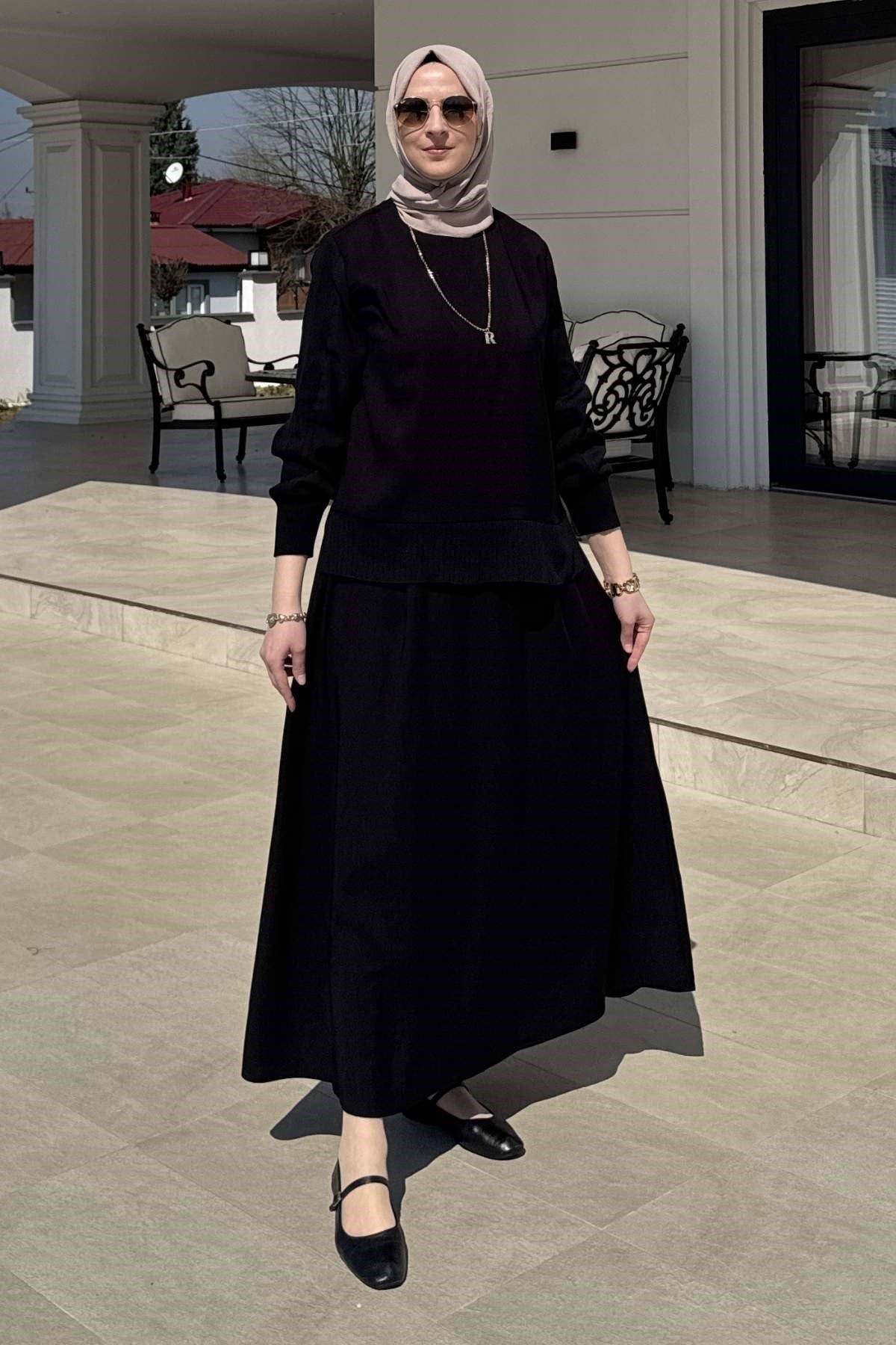 Elmas Kapitone Kap Siyah | Rabia Şamlı | Tesettür Giyim, Elbise ve Kadın Giyim Modası