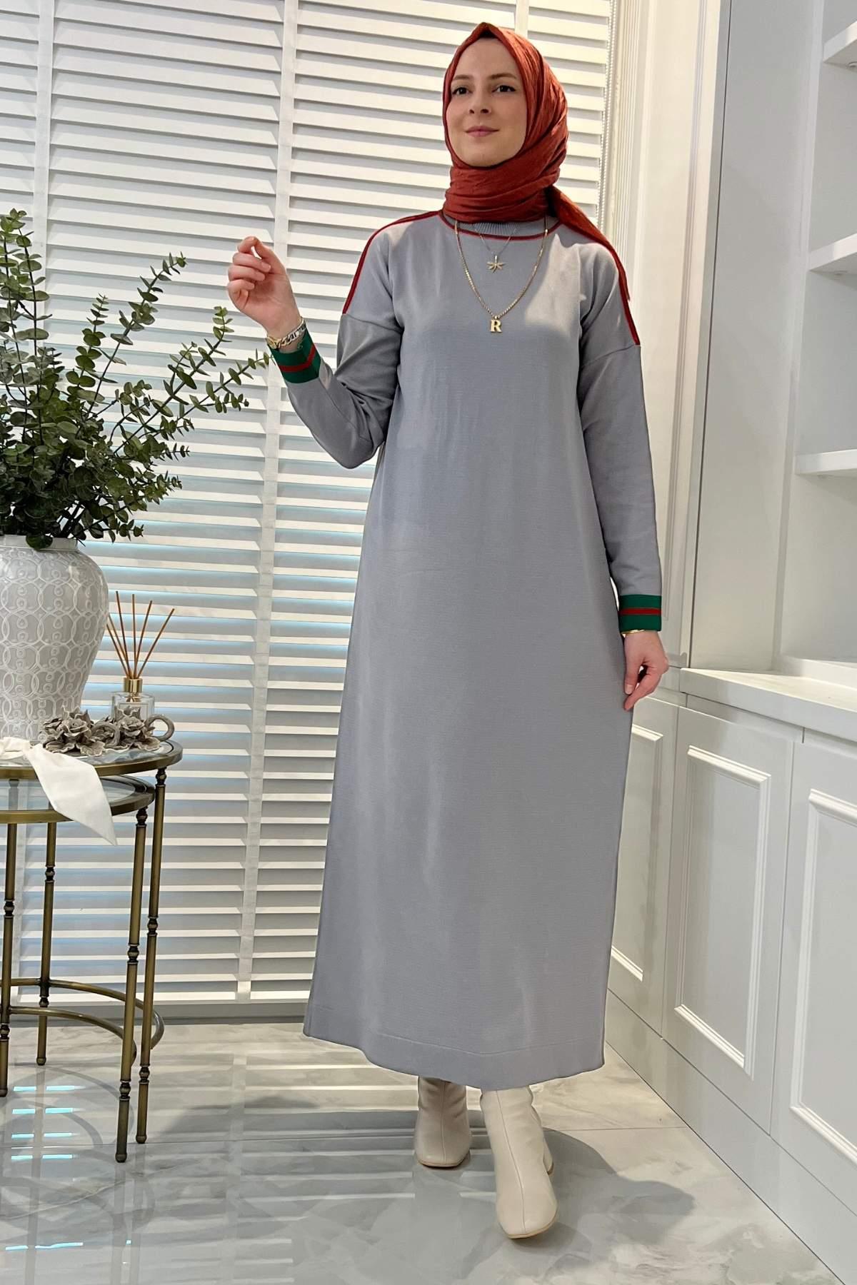 Ecem Pembe Triko Elbise - Rabia Şamlı | Tesettür Giyim, Elbise ve Kadın Giyim Modası