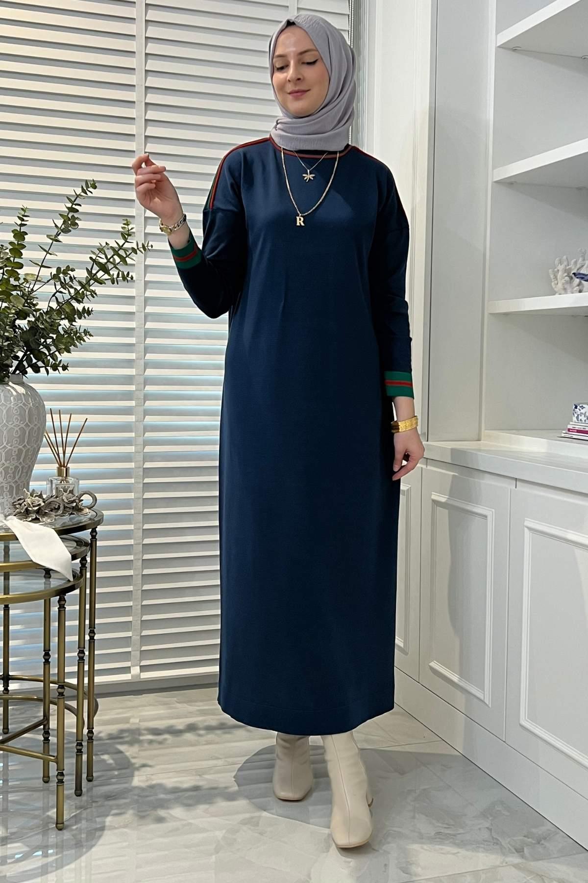 Ecem Pembe Triko Elbise - Rabia Şamlı | Tesettür Giyim, Elbise ve Kadın Giyim Modası