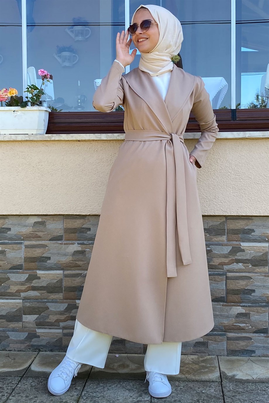Sahra Vizon Kap - Rabia Şamlı | Tesettür Giyim, Elbise ve Kadın Giyim Modası