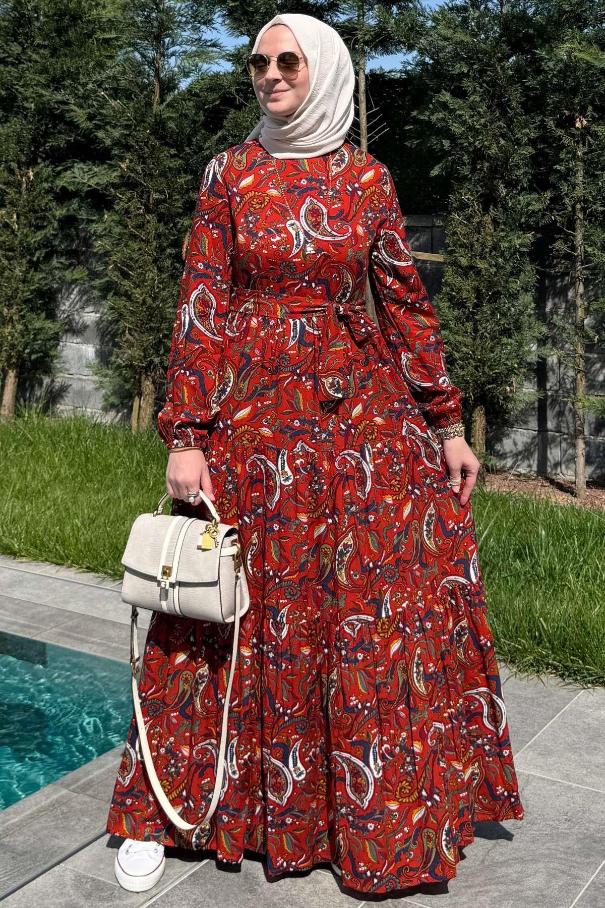 Jale Elbise Çağla | Rabia Şamlı | Tesettür Giyim, Elbise ve Kadın Giyim Modası