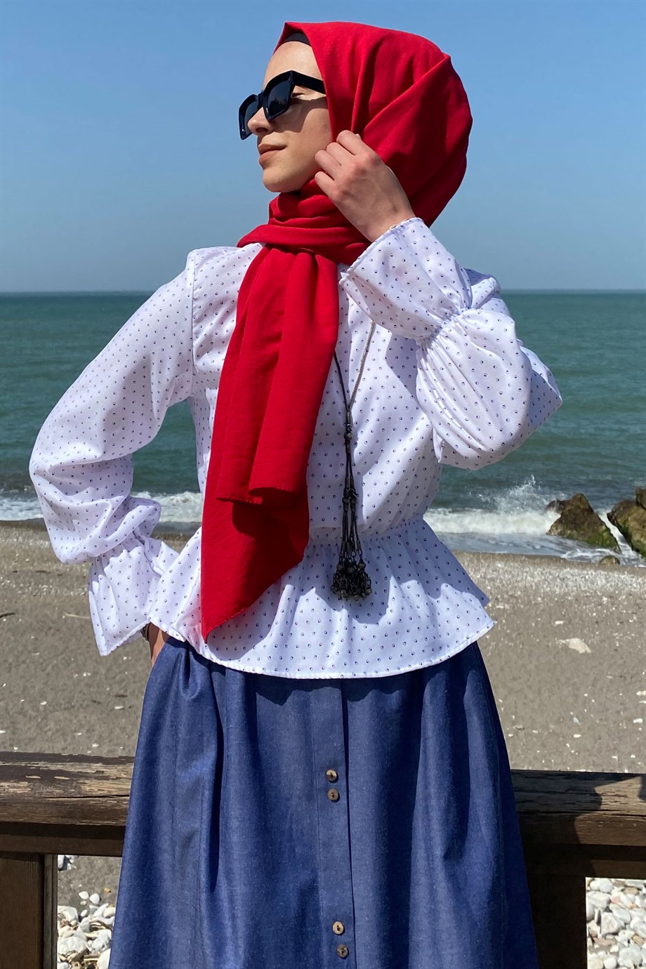 Violet Jazz Şal Kırmızı