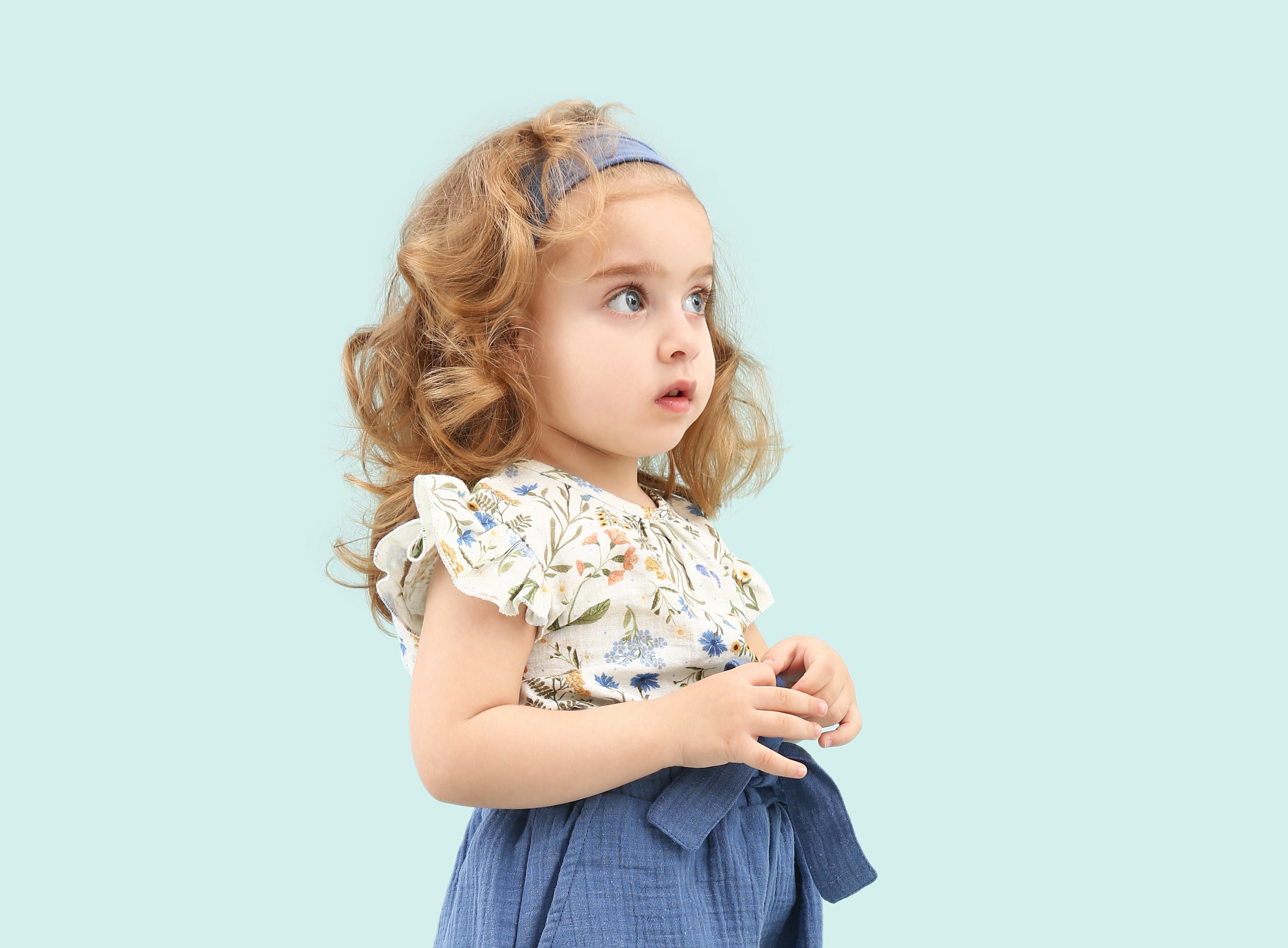 WalkiddyBluzÇiçek Desenli Organik Müslin Bebek Bluz