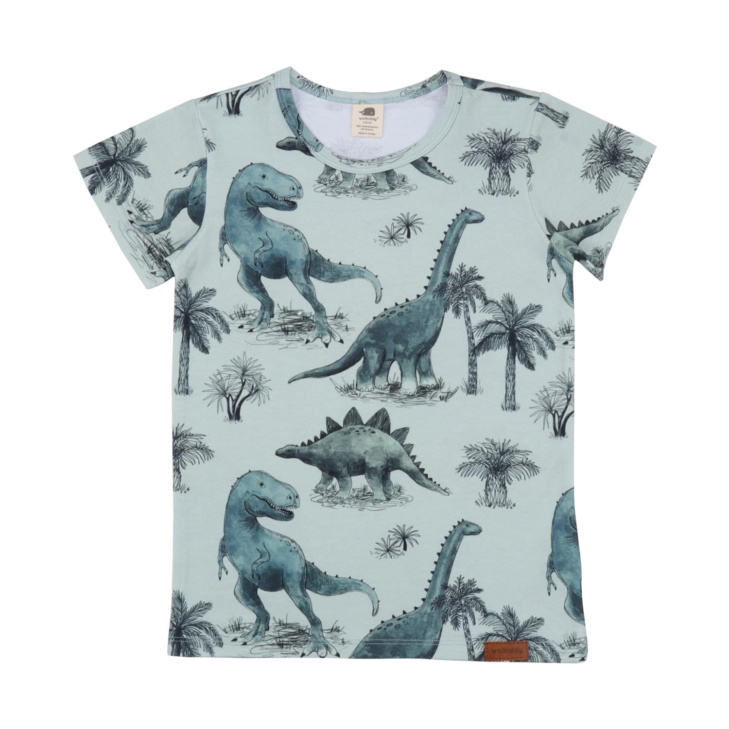 WalkiddyT-ShirtDinozor Desenli Organik Bebek Tişört