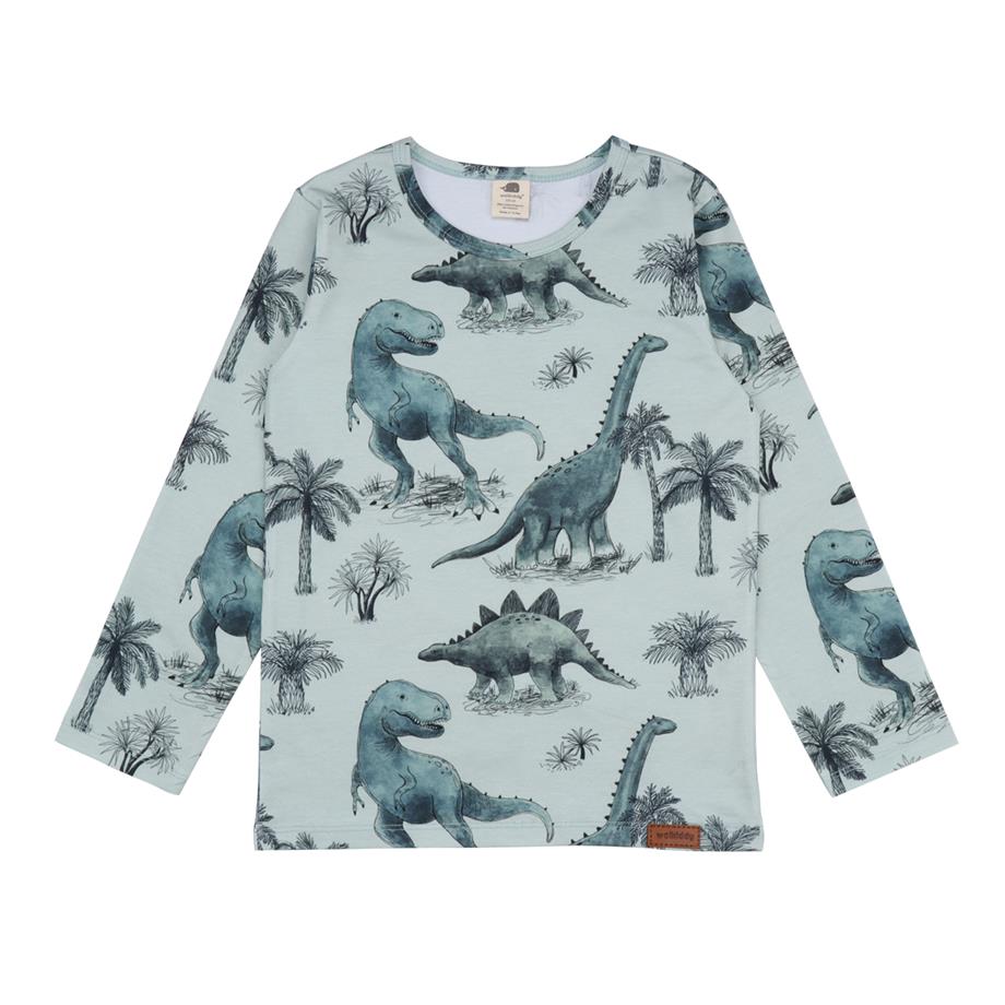 WalkiddyT-ShirtDinozor Desenli Organik Uzun Kollu Çocuk Tişört