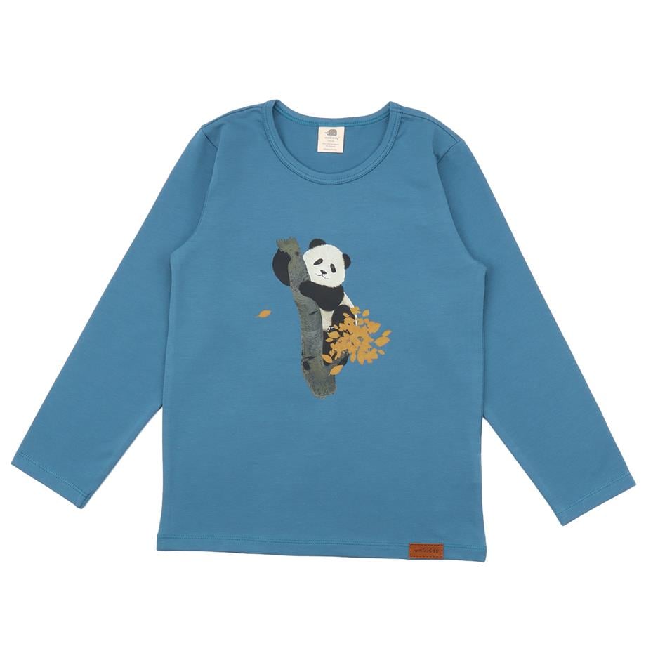 WalkiddyT-ShirtPanda Baskılı Uzun Kollu Çocuk Tişört