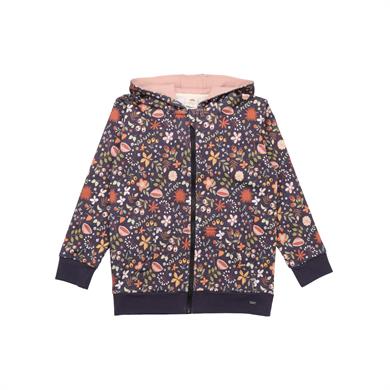 WalkiddyCeketSonbahar Çiçekleri Desenli Organik Çocuk Sweat Ceket
