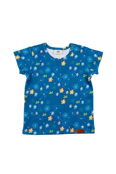 WalkiddyT-ShirtÇiçek Desenli Organik Tshirt