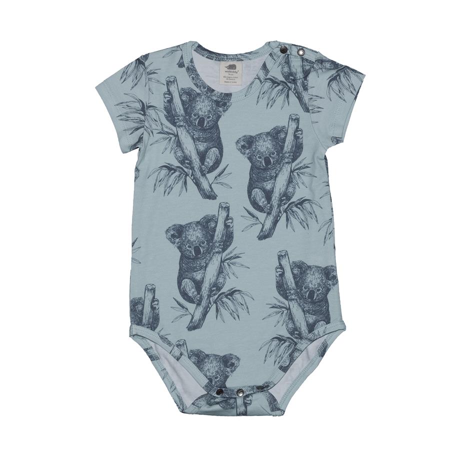 WalkiddyBodyKoala Desenli Organik Bebek Body