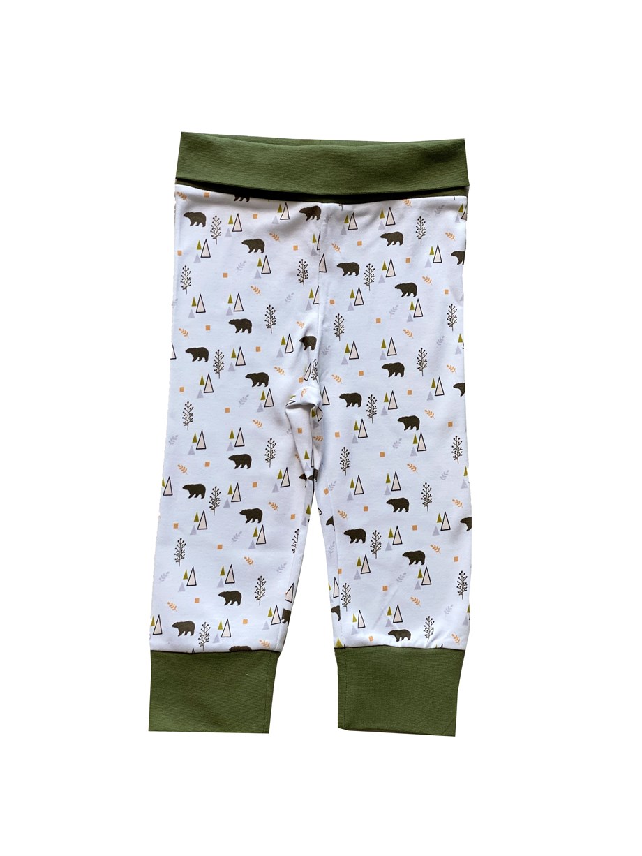 WalkiddyPantolonAyı Desen Organik İnterlok Pantolon