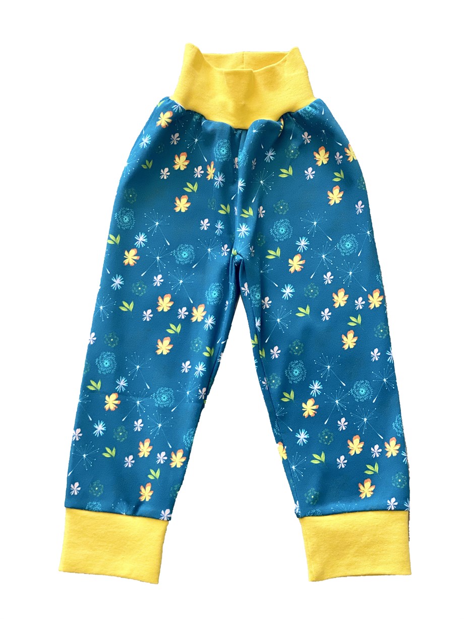 WalkiddyPantolonÇiçek Desen Organik İnterlok Pantolon
