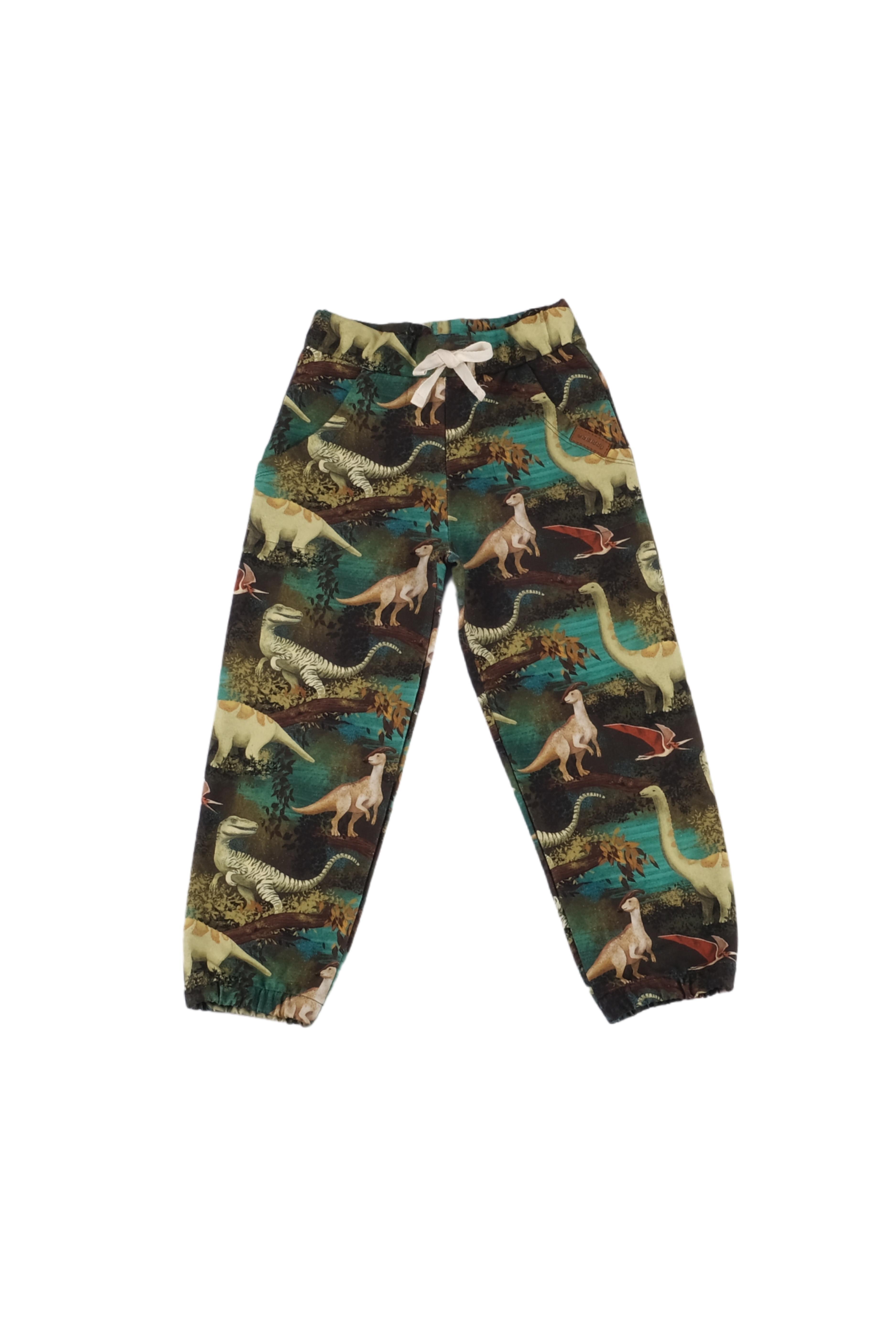 WalkiddyPantolonDinozor Ormanı Desenli Organik Çocuk Pantolon