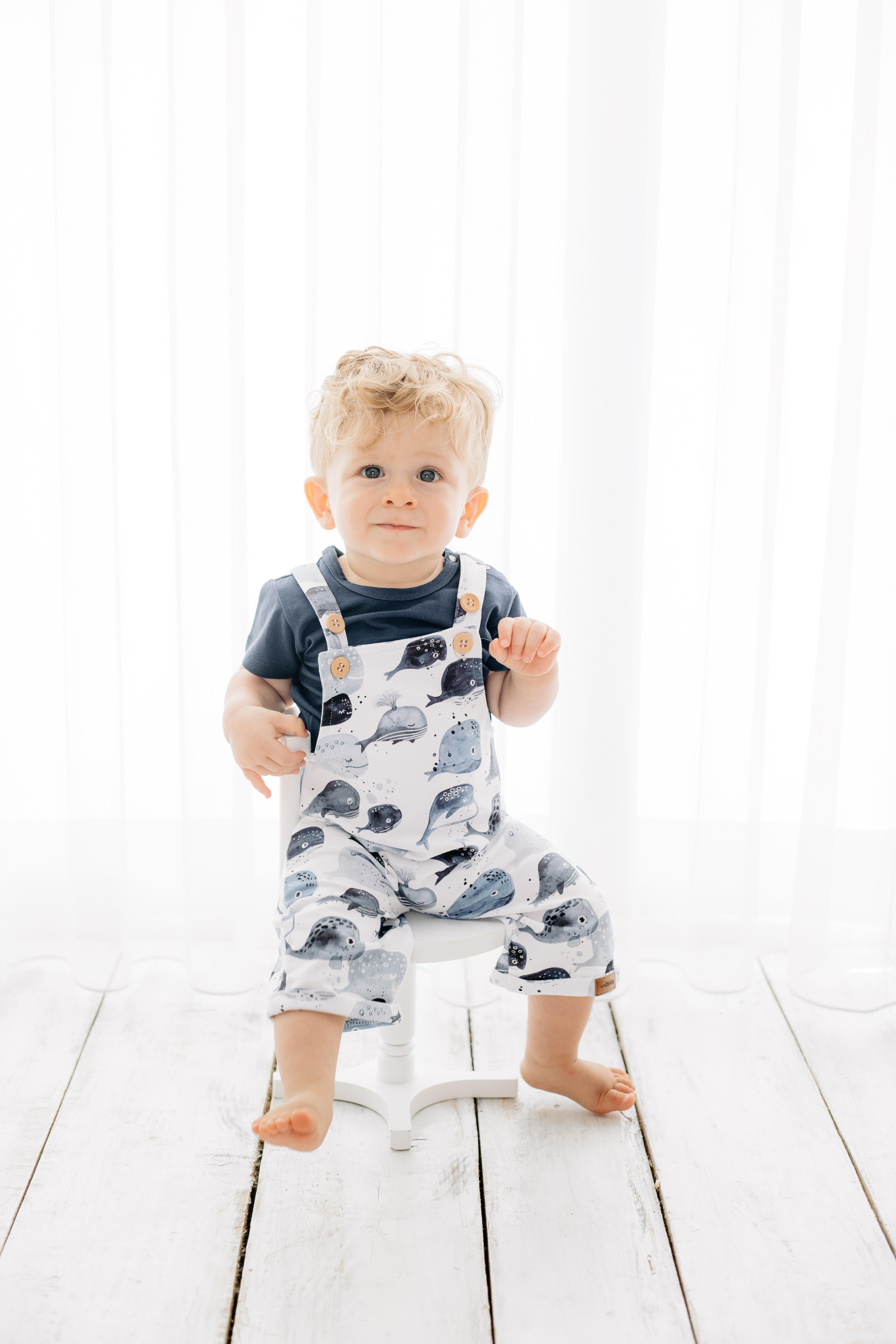 WalkiddyTulumBalina Desenli Organik Bebek Romper