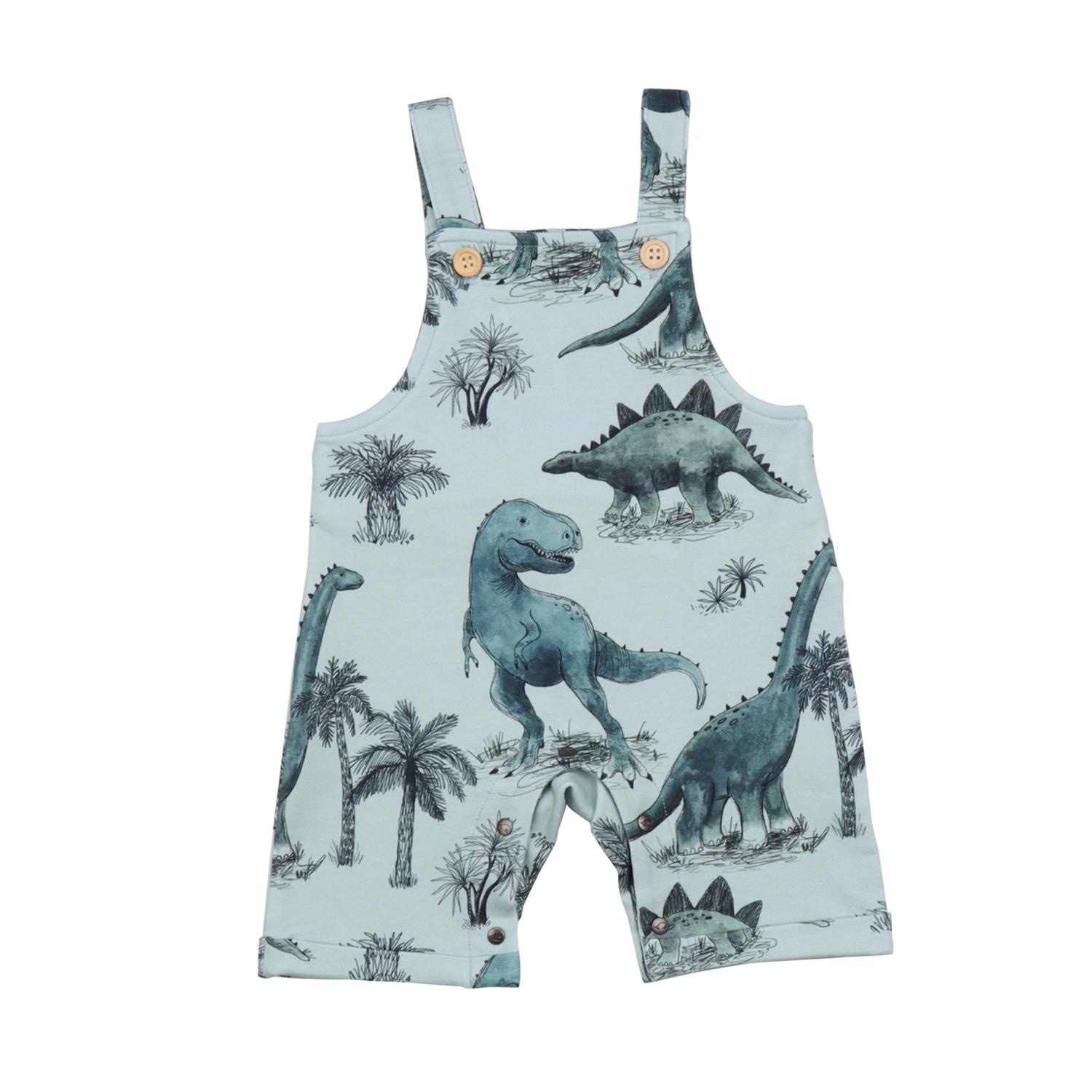WalkiddyTulumDinozor Desenli Organik Bebek Romper