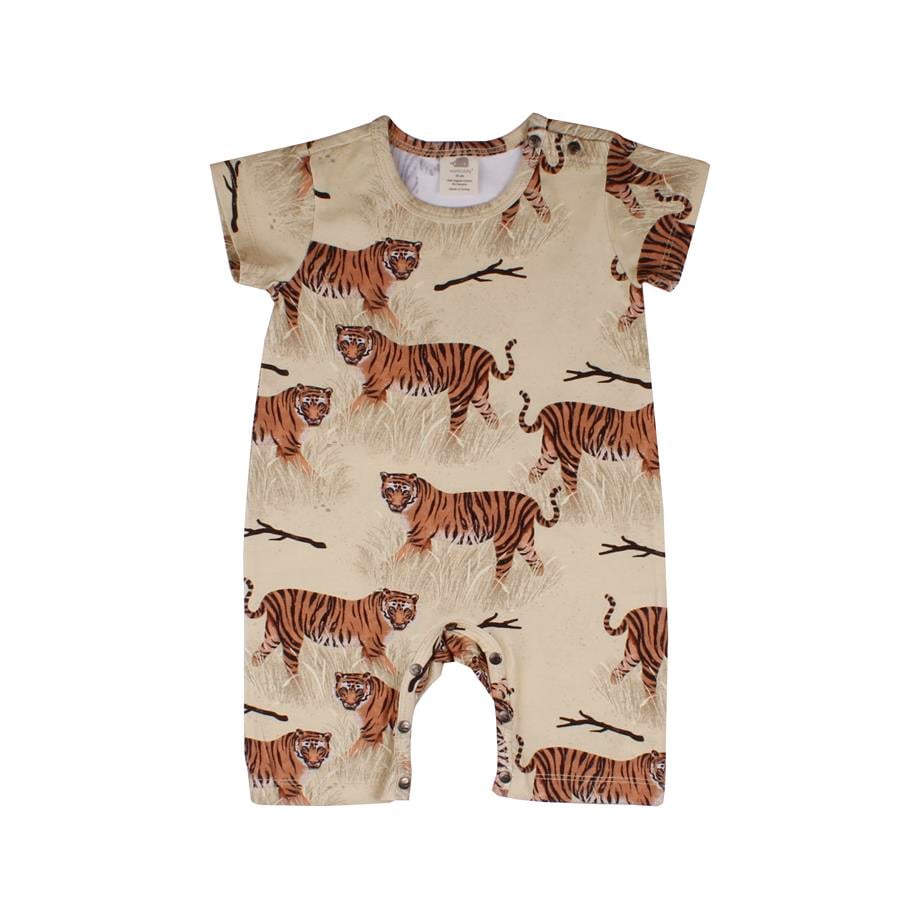 WalkiddyTulumKaplan Desenli Organik Bebek Yazlık Tulum