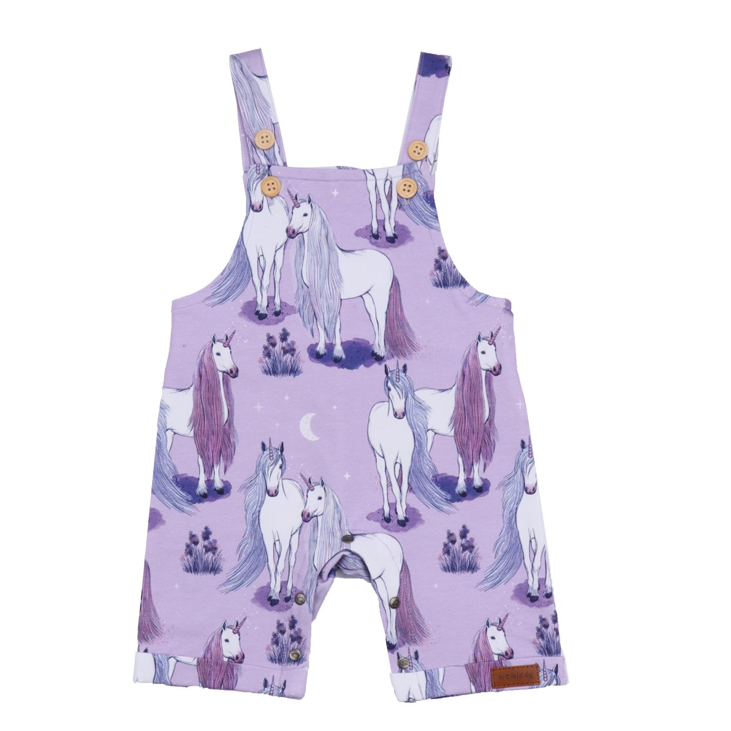 WalkiddyÜst GiyimUnicorn Desenli Organik Bebek Romper