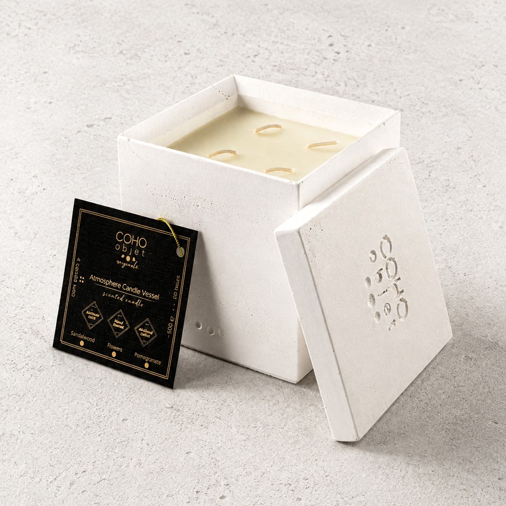 Coho Atmosphere SandalWood Kokulu El Dökümü Mumlu Kase