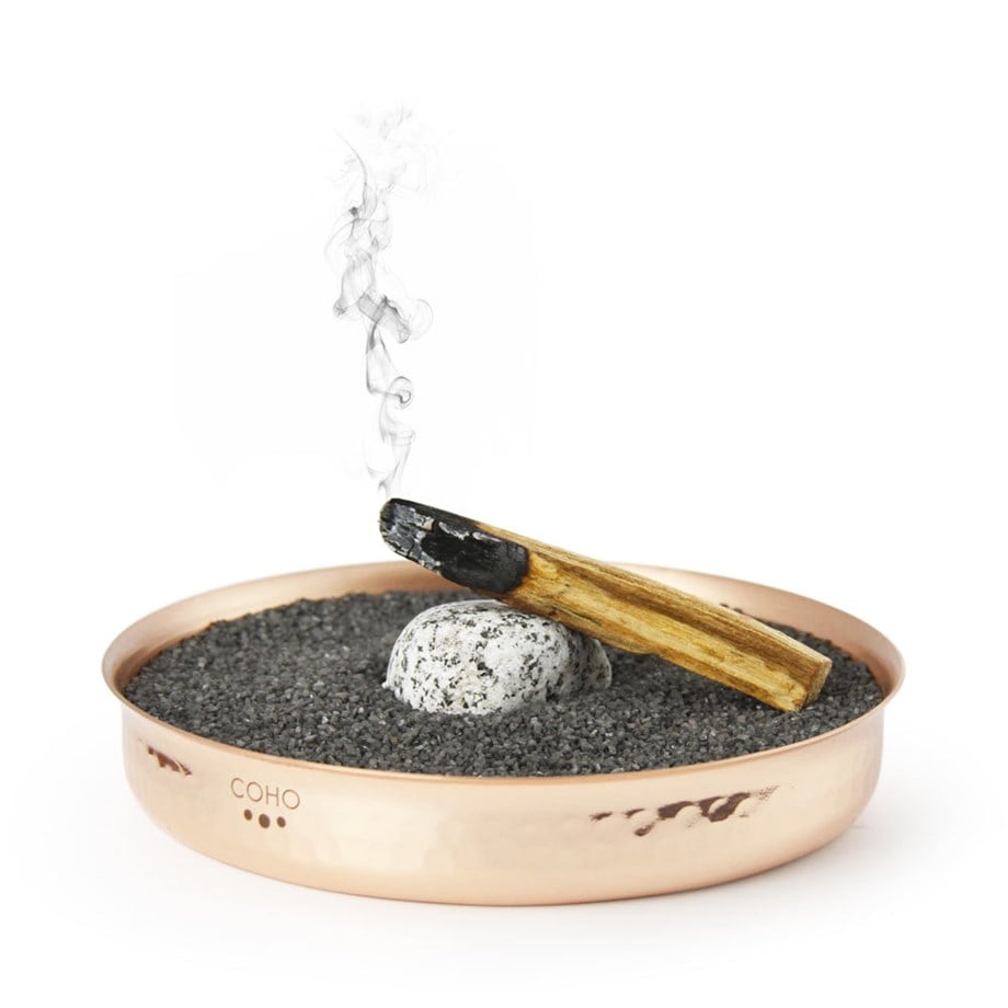COHO Box Artisan Bakır Zen Tütsülük & 3 Palo Santo & Adaçayı Tütsü Seti