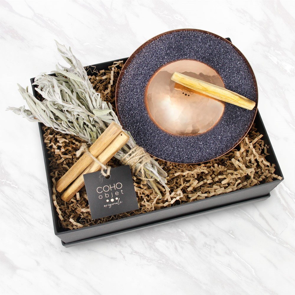 Coho Box Artisan Göbeklitepe Bakır Tütsülük & 3 Palo Santo & Adaçayı Hediye Seti